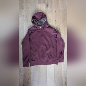 Uniqlo burgundy zip up hoodie